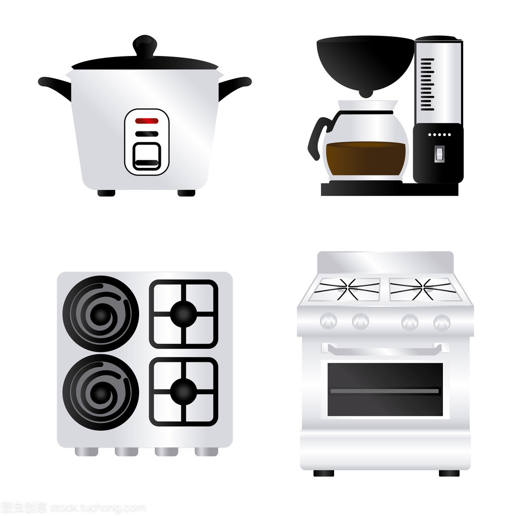廚房的圖標與電器 現代生活的便捷與美學